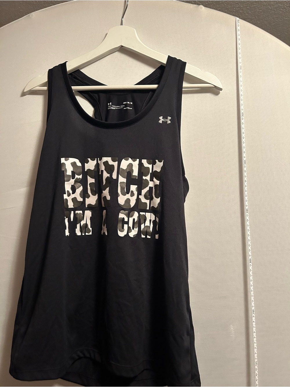 Under Armour Black Tank with White/Gray Camo Graphic